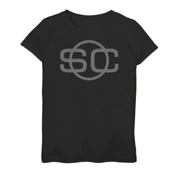 Серая футболка с графическим логотипом ESPN SportsCenter для девочек 7–16 лет Licensed Character
