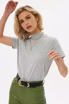 Серая футболка с изображением рыбака Mg1066 MADMEXT