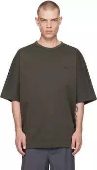 Серая футболка с круглым вырезом Juun.J