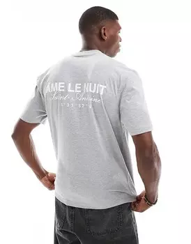 Серая футболка с логотипом River Island "Ame le Nuit"