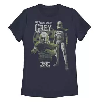 Серая футболка с надписью «Star Wars: The Bad Batch Clone Commander» для юниоров Licensed Character