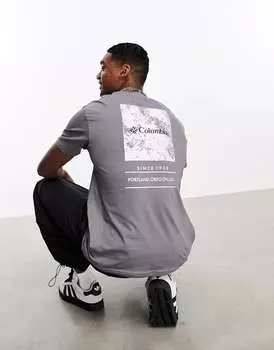 Серая футболка с принтом на спине Columbia Barton Springs эксклюзивно для ASOS