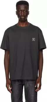 Серая футболка с принтом Wooyoungmi