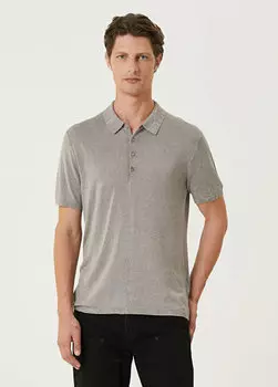 Серая футболка с воротником-поло chatham John Varvatos