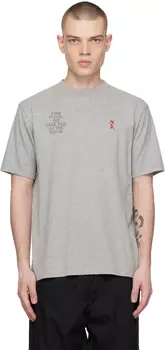 Серая футболка с вышивкой Undercover