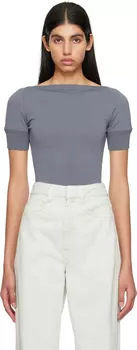 Серая футболка с защипами LEMAIRE