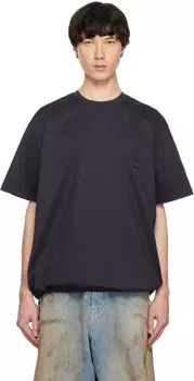 Серая футболка со шнурком WOOYOUNGMI