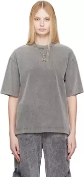 Серая футболка свободного кроя Acne Studios, Faded black
