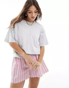 Серая футболка свободного кроя ASOS