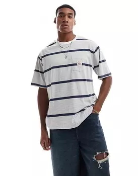 Серая футболка свободного кроя с карманами и полосками Levi's Workwear