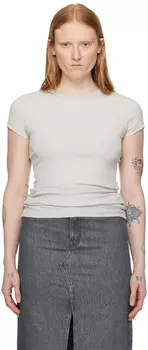 Серая футболка в тонкую рубчику Filippa K