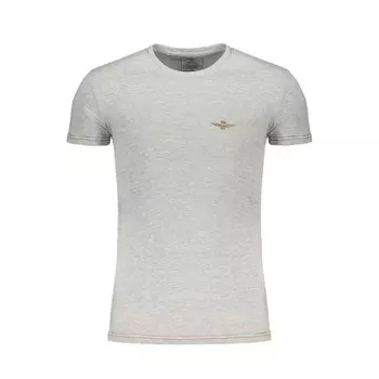 Серая хлопковая футболка Aeronautica Militare
