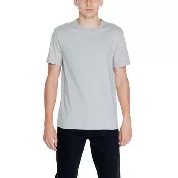 Серая хлопковая футболка Calvin Klein