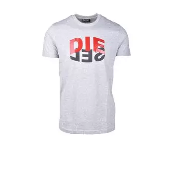 Серая хлопковая футболка Diesel