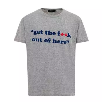 Серая хлопковая футболка Dsquared2