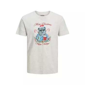 Серая хлопковая футболка Jack & Jones