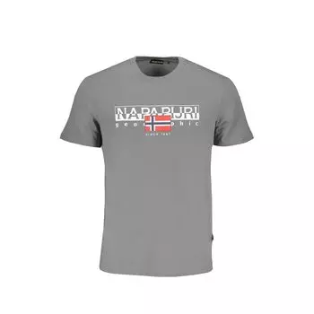 Серая хлопковая футболка Napapijri