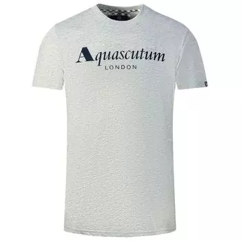 Серая хлопковая мужская футболка Aquascutum