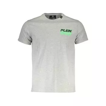 Серая хлопковая мужская футболка Plein Sport