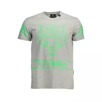 Серая хлопковая мужская футболка Plein Sport, серый