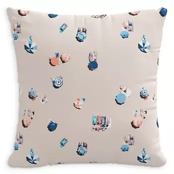 Серая хлопковая подушка Malin x Cloth & Company, 22 x 22 дюйма, мультиколор