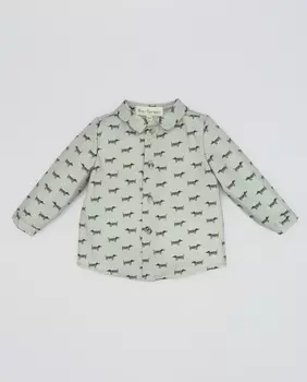 Серая хлопковая рубашка для мальчика Fina Ejerique, серый