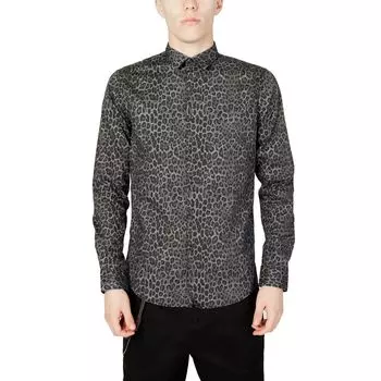 Серая хлопковая рубашка Gianni Lupo