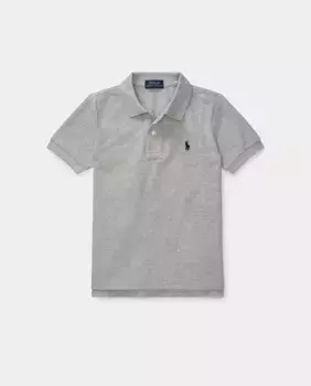 Серая хлопковая рубашка-поло для мальчика Polo Ralph Lauren, серый