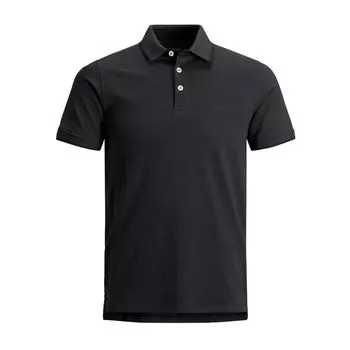 Серая хлопковая рубашка-поло Jack & Jones