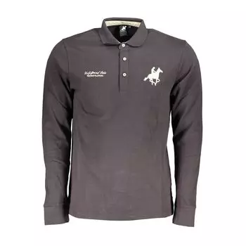 Серая хлопковая рубашка-поло U.S. Polo