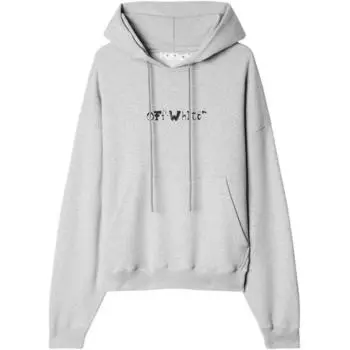 Серая худи Face Design Skate Fit Off-White, серый