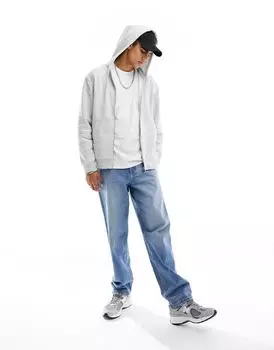 Серая худи на молнии Weekday Standard