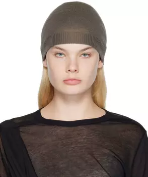 Серая кашемировая шапка Rick Owens