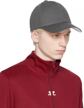 Серая классическая кепка Courreges