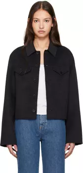 Серая короткая шерстяная кашемировая куртка Filippa K