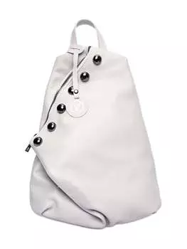 Серая кожаная сумка Luisa Vannini, серый