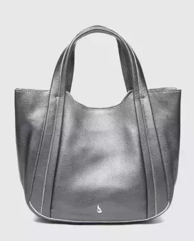 Серая кожаная сумочка Abbacino