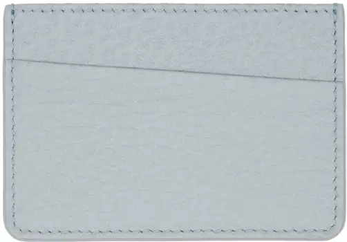 Серая кожаная визитница Maison Margiela