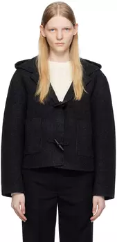 Серая куртка с капюшоном TOTEME