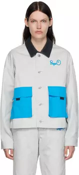 Серая куртка с клапаном и карманом BAPE