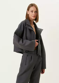 Серая куртка с воротником-стойкой carlotta Mybestfriends