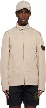 Серая куртка с воротником-стойкой Stone Island