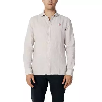 Серая льняная рубашка U.S. Polo Assn.