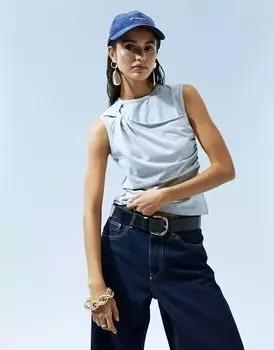 Серая майка на бретелях ASOS