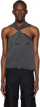 Серая майка с твистом Courreges