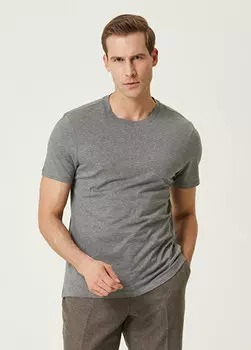 Серая меланжевая футболка Network