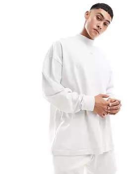 Серая меланжевая футболка с длинными рукавами adidas Basketball