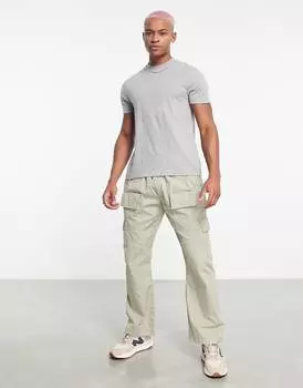 Серая меланжевая футболка с круглым вырезом ASOS DESIGN
