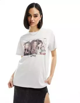 Серая меланжевая футболка стандартного кроя с логотипом Spice Girls ASOS