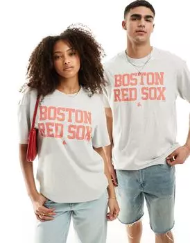 Серая меланжевая футболка унисекс 47 Brand Boston Red Sox